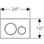 Кнопка смыва Geberit Sigma 20 115.882.KK.1 белая с золотом