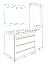 Комплект мебели 1Marka Соната 75П 3 ящика, зеркало-шкаф Соната 75