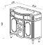 Тумба с раковиной Belux Каталония 105 слоновая кость с патиной
